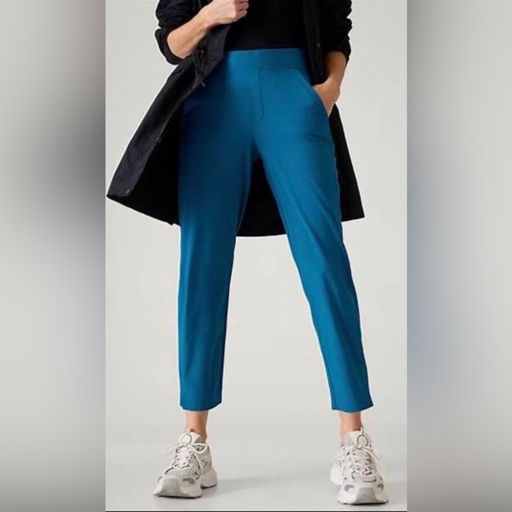 Mid Rise Teal Brooklyn Ankle Pants